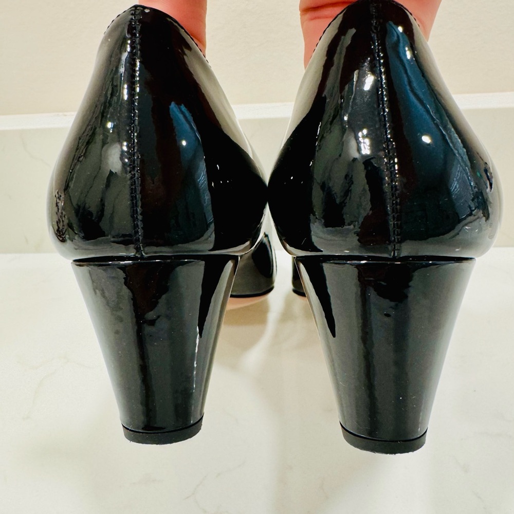 100% Authentic PRADA MILANO BLACK PATENT GENUINE LEATHER HEELS ! - Picture 6 of 10